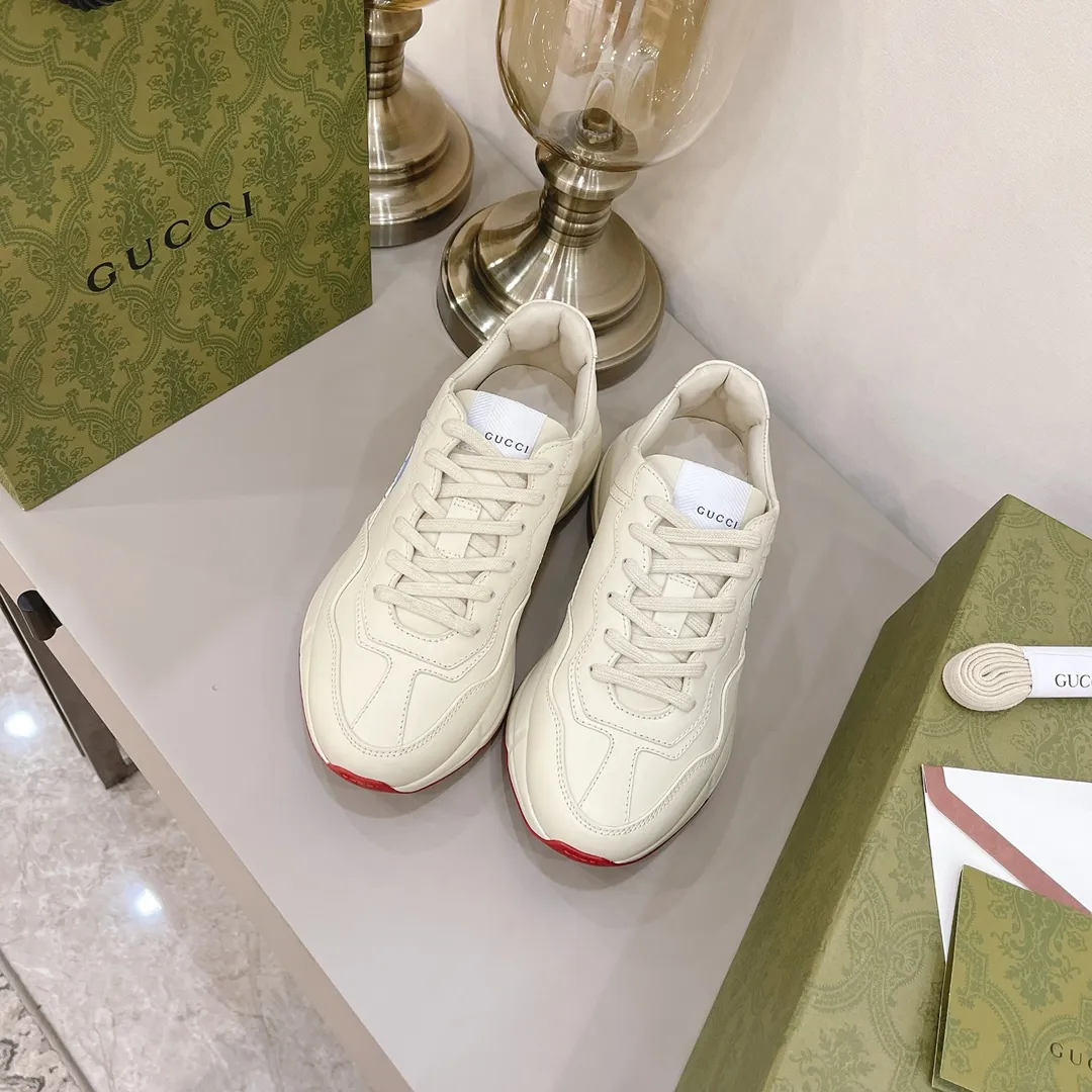 P700👟👟 The top version of GUCCI dad shoes, the latest upgraded version❗❗ The fabric is 100% consistent with the store. The whole series uses four leather styles. Each pattern, color and fabric are one-to-one consistent with the store. Women's size 35 36 37 38 39 40 Men's size 39 40 41 42 43 44 (women's size 34, men's size 45 can be customized)